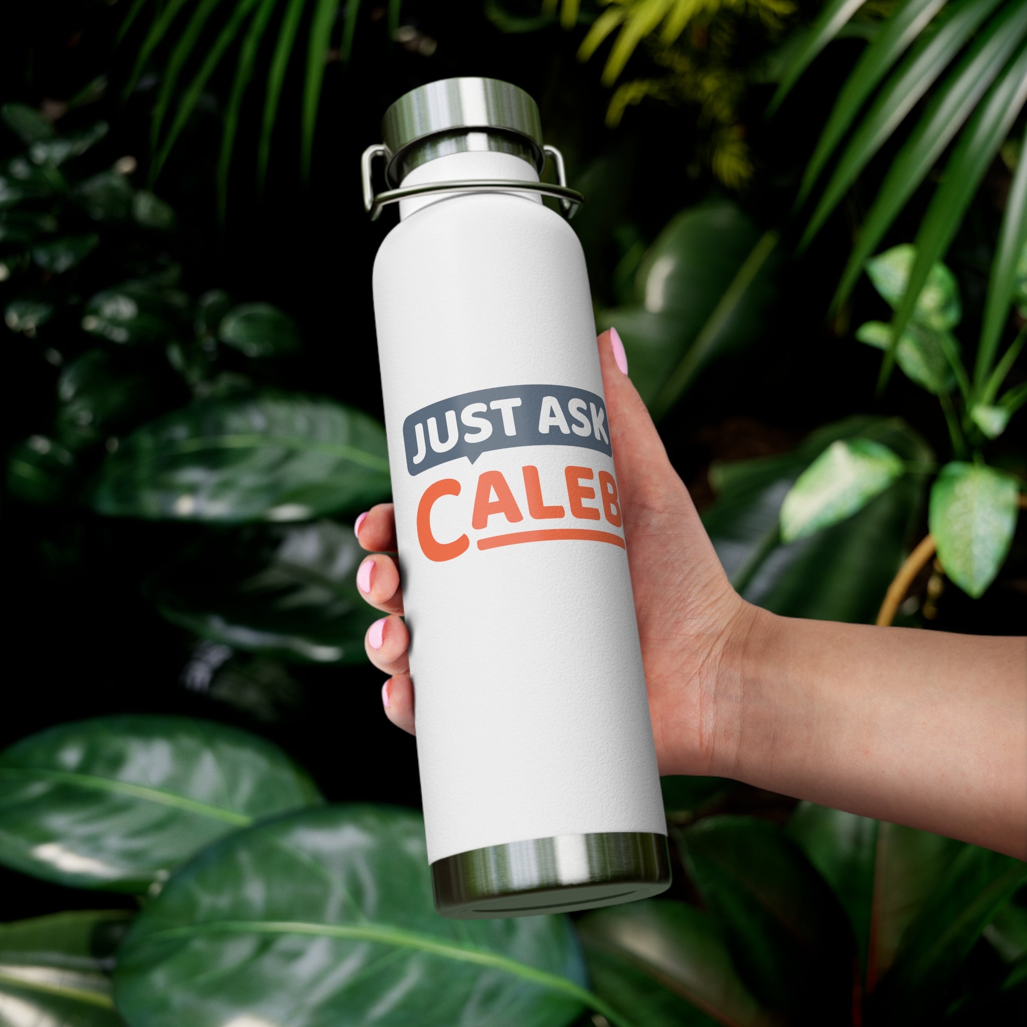 Just Ask Caleb 22oz Vacuum Insulated Water Bottle